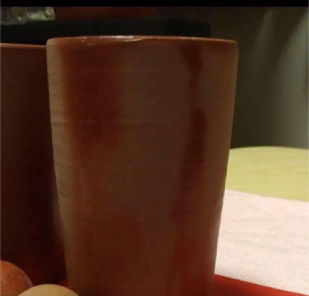 備前焼 ひだすき 陶器 湯飲み 2個セット