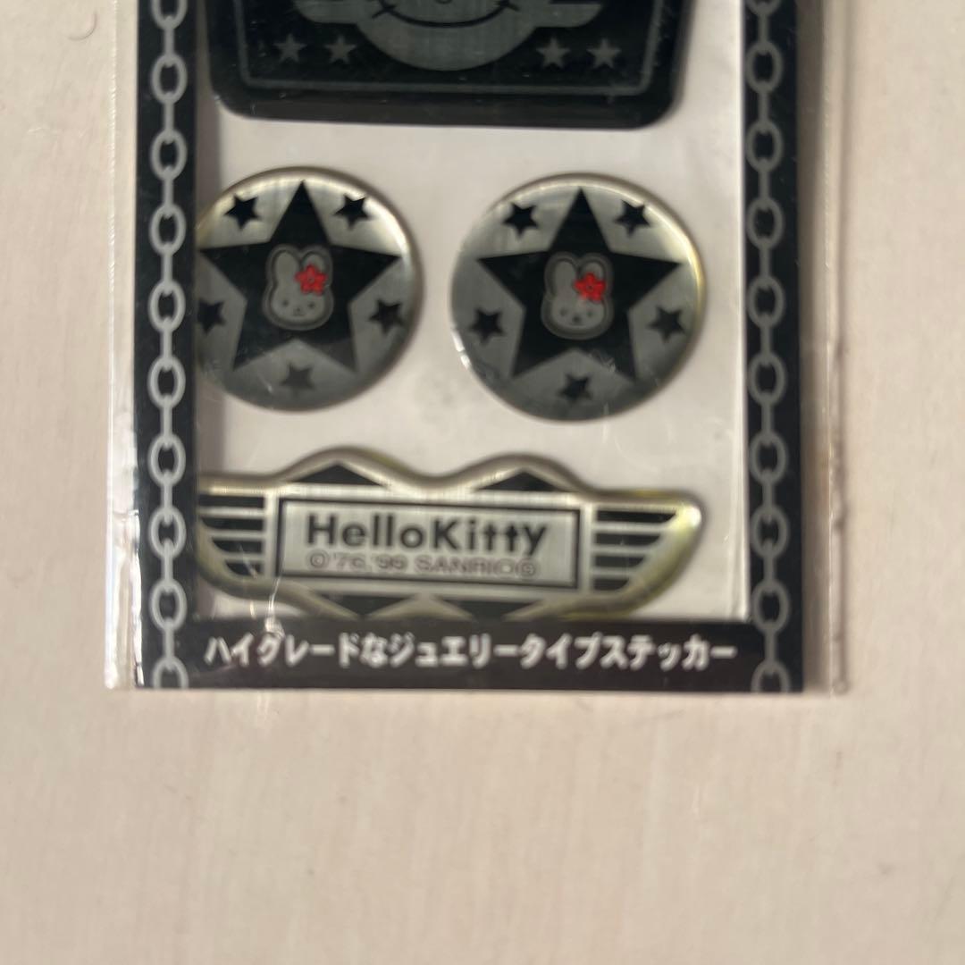 【日本限定/1999年】ハローキティ クロムシルバー プレート ステッカー新品