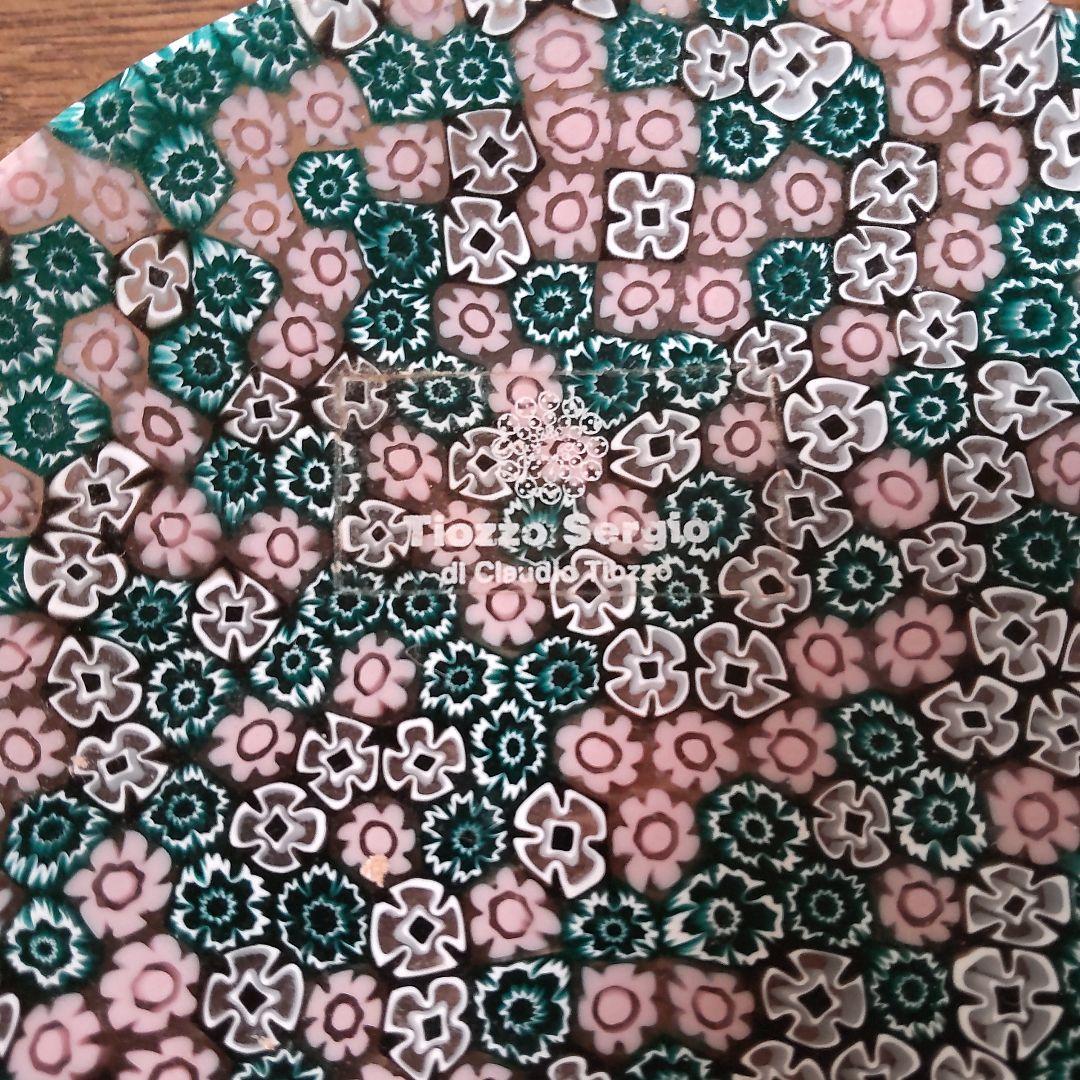 ミルフィオリ　プレート　ベネチアンガラス　直径　約11.5cm