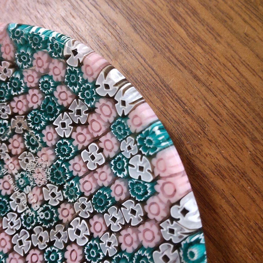 ミルフィオリ　プレート　ベネチアンガラス　直径　約11.5cm