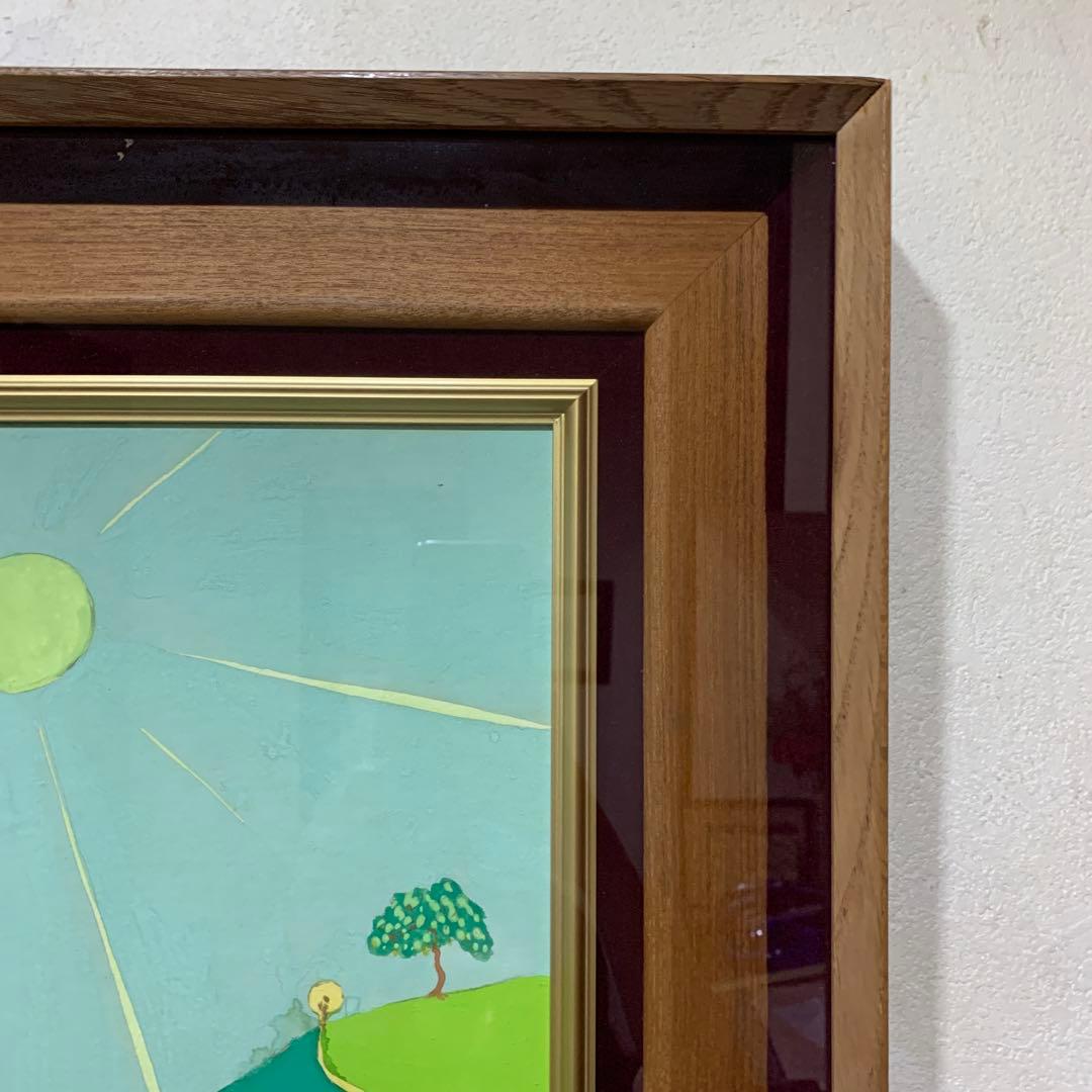 絵画　水彩肉筆画　在名有り　水去　風景画