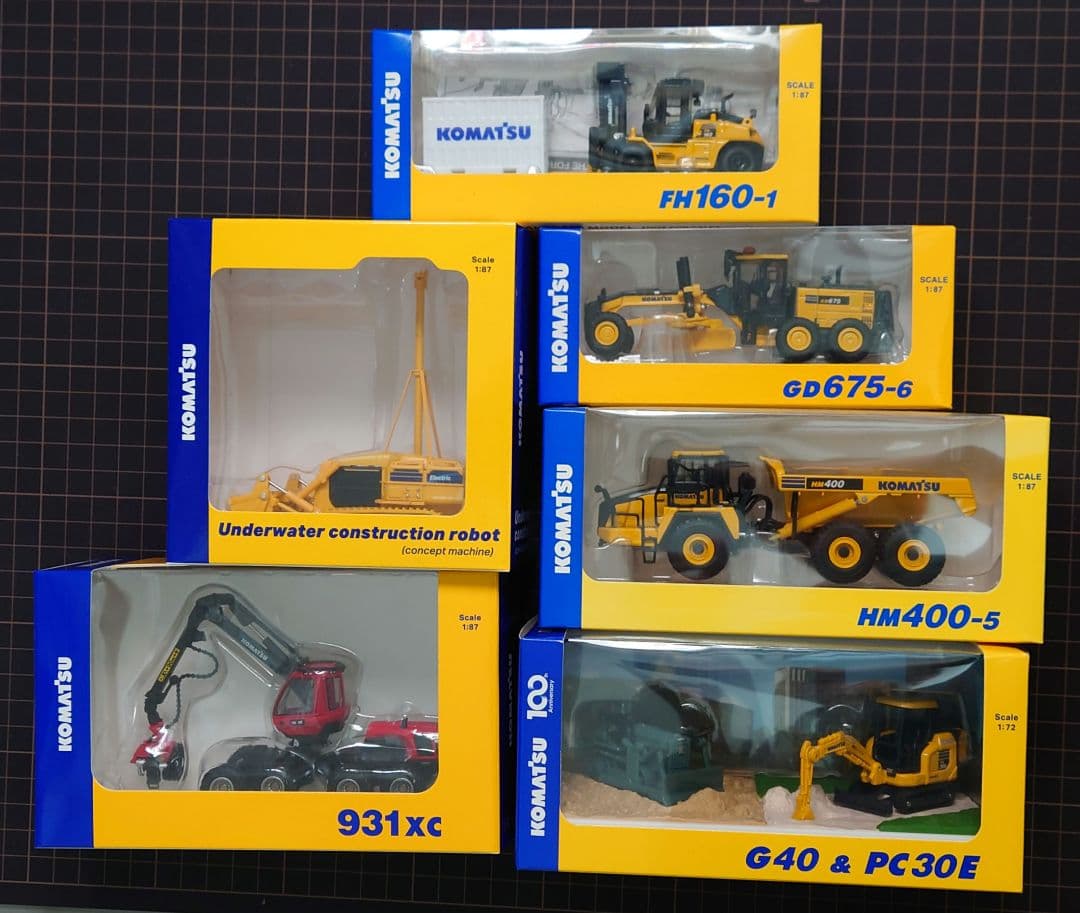 コマツ 非売品 株主優待 ミニチュア 6個セット