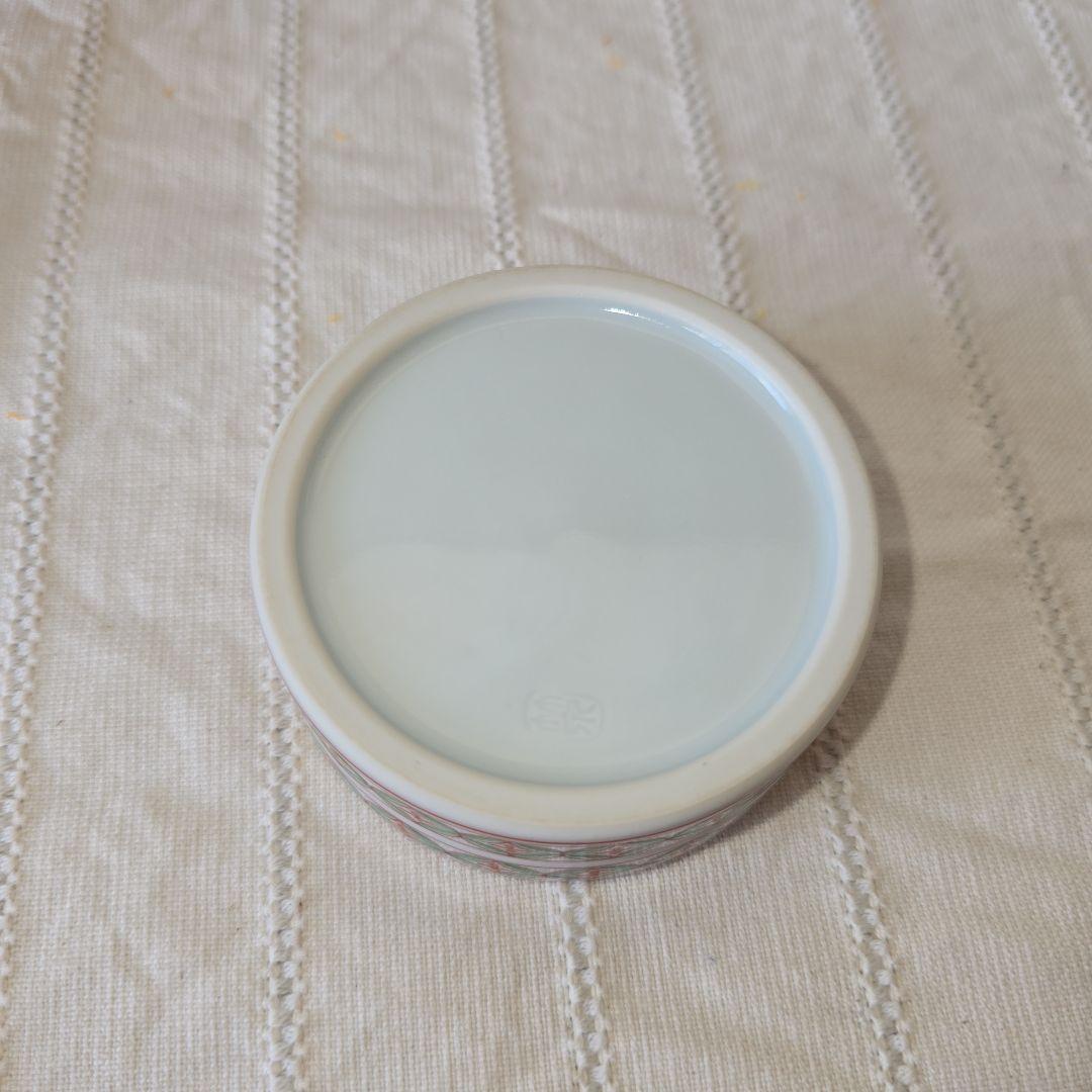 三浦竹泉 金彩花紋香合