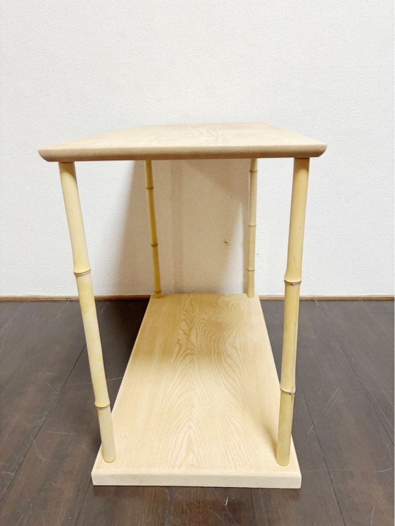 ほぼ未使用 茶道具 指物師 仙水正之作 竹台子 利休好写し 組み立式 刻印 箱無