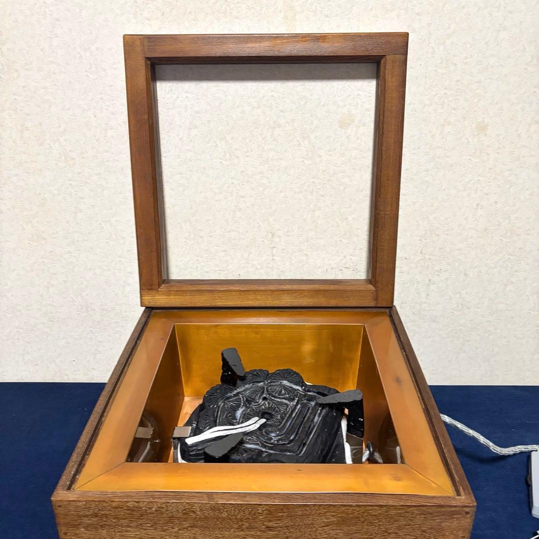 人間国宝佐藤浄清造/置炉/炉釜/電熱器/桑色置炉/野々田製電熱器/平丸釜/茶道具