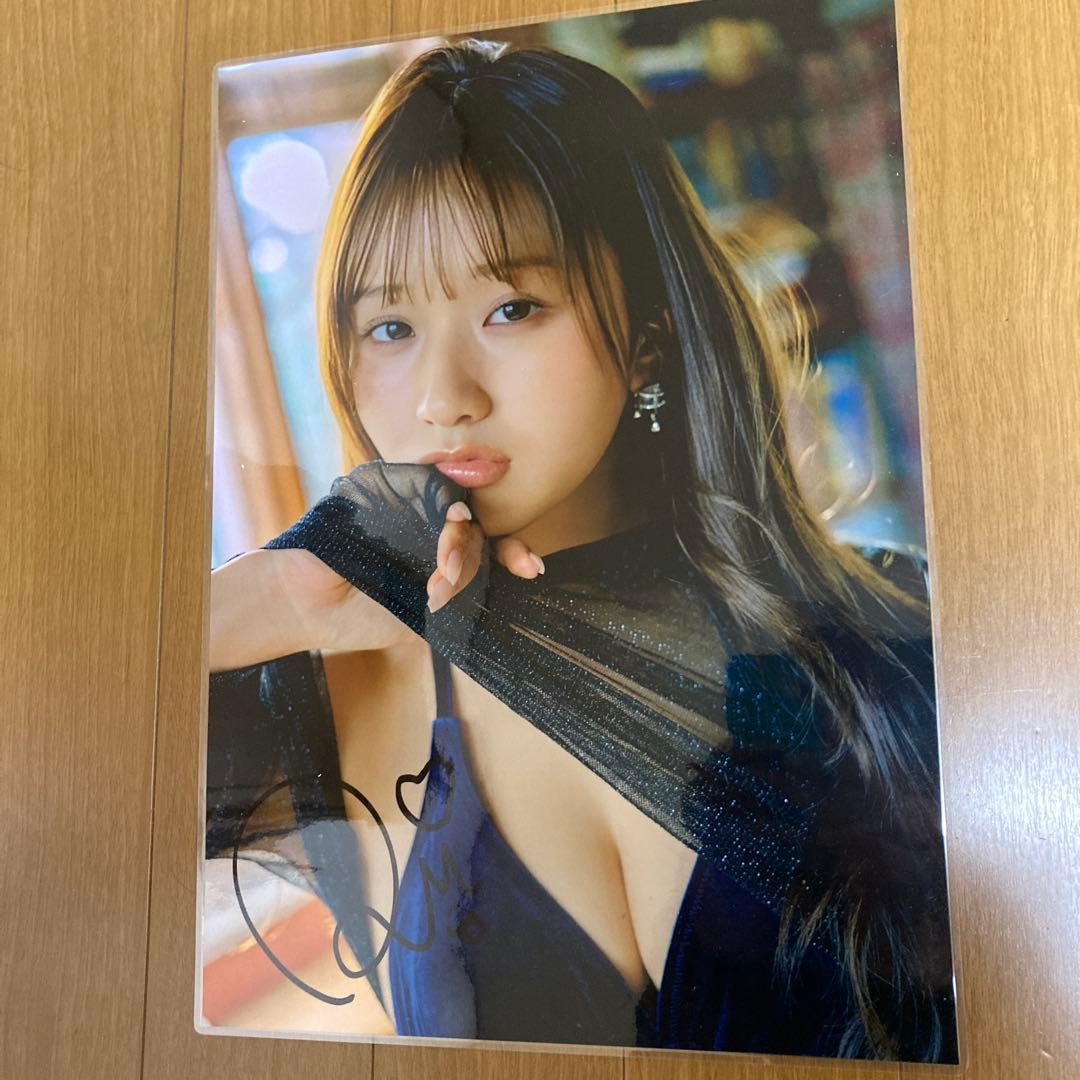 森脇梨々夏　ネットサイン会　直筆サイン入り A3ラミネートポスター