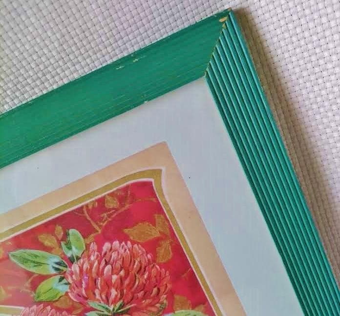 Thomas Cathey アートフレーム パリ サボンパッケージ額絵クローバー