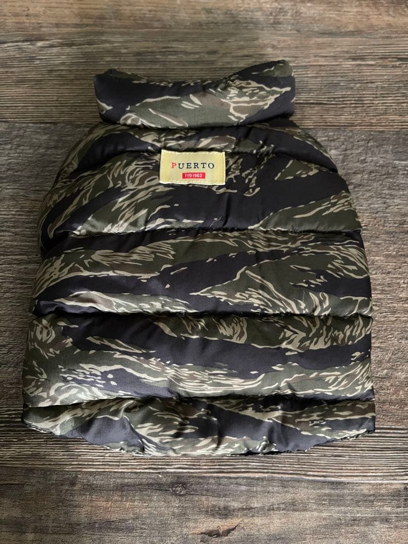 PUERTO カモフラージュダウンベスト