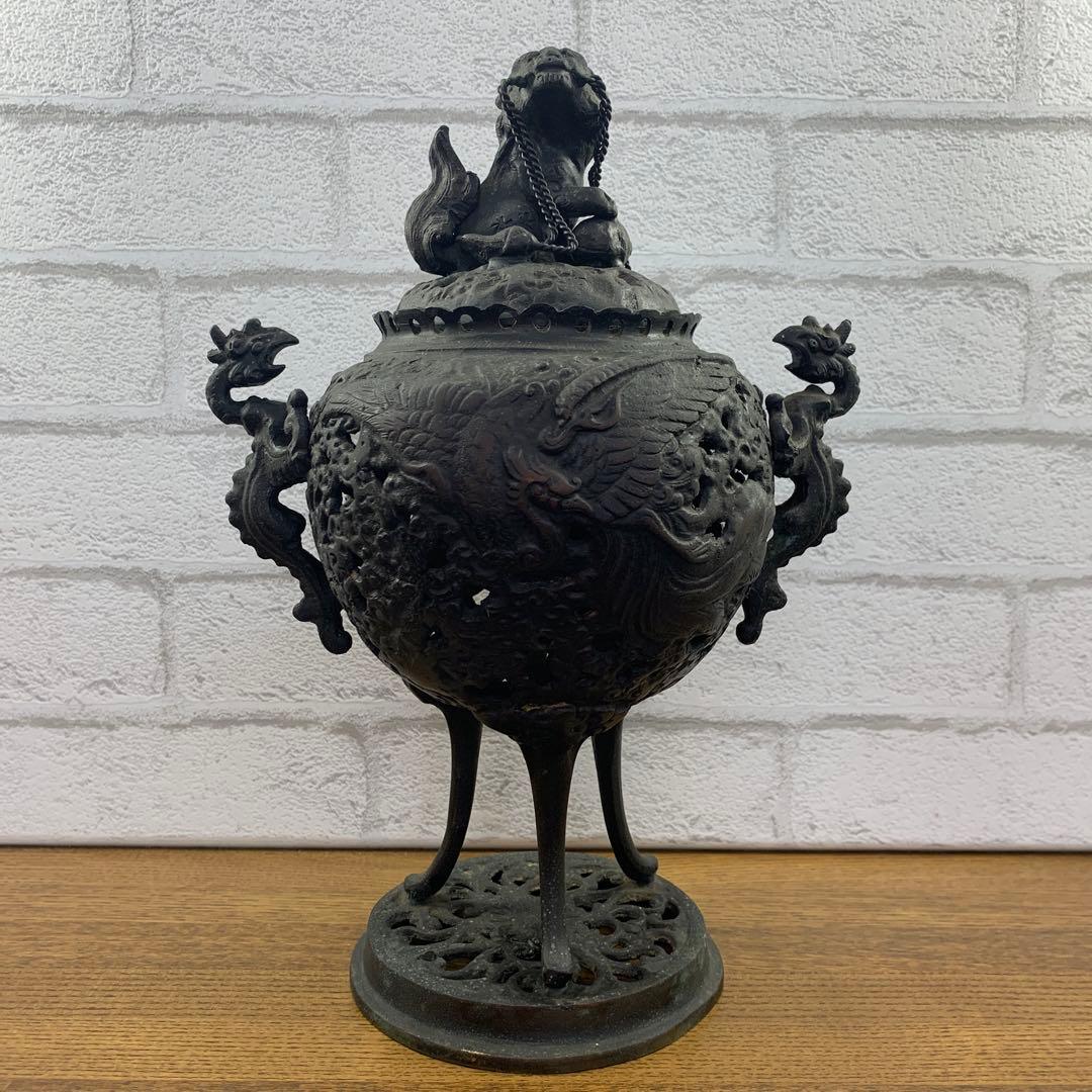 【値下げ】　香炉　古銅　骨董品　美術工芸品