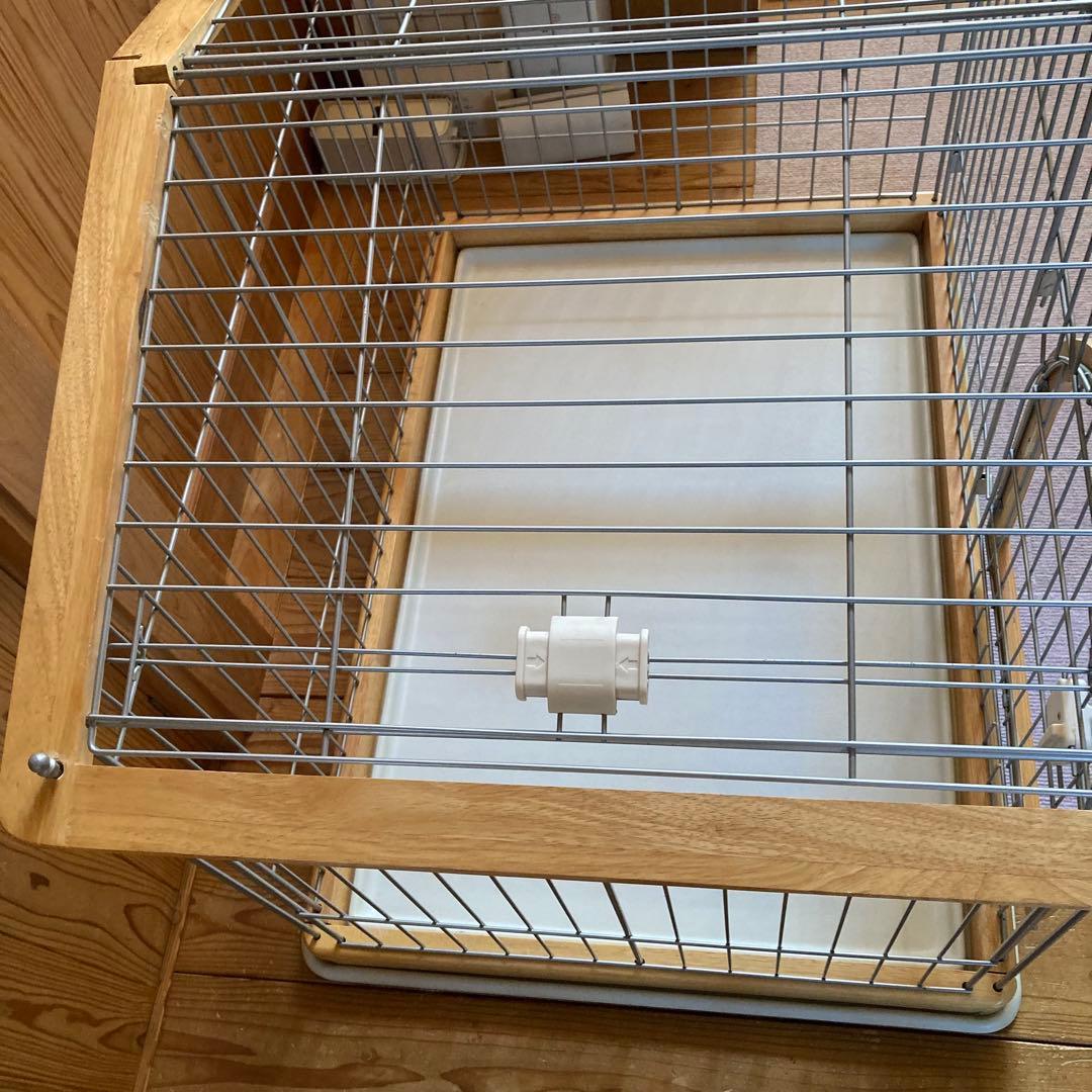 犬用屋根付きサークル ケージ　小型犬　木製　オシャレ　リッチェル95×66cm