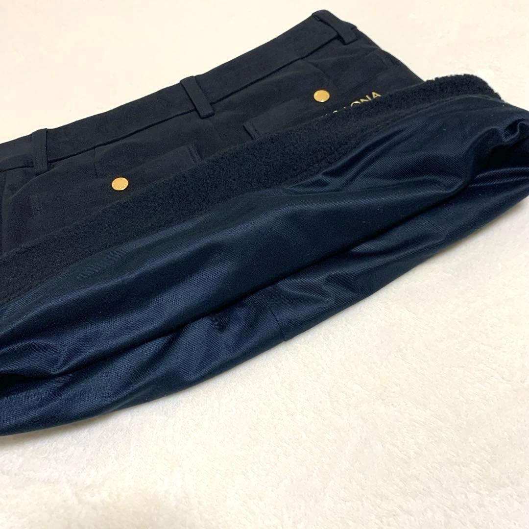 【美品】MARK & LONA 異素材 スカート38 裾ボア 裏地付 ブラック