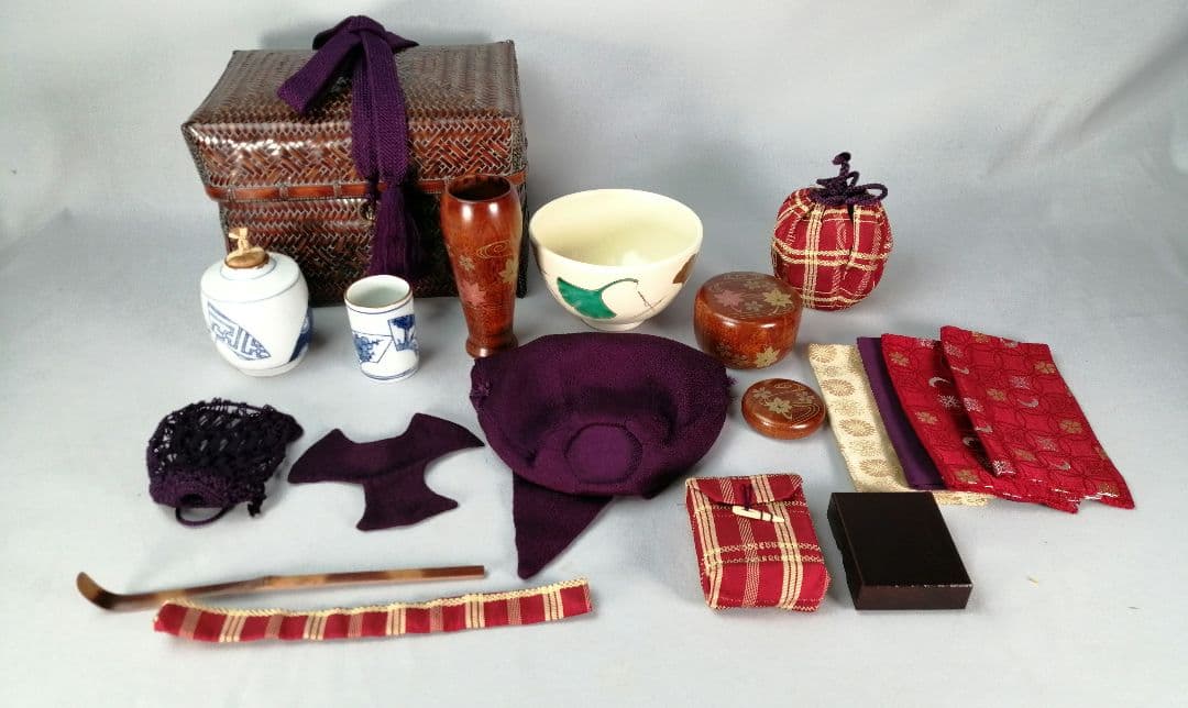 【茶道具】御所籠　茶箱 茶道具セット付属　　　 　茶箱157