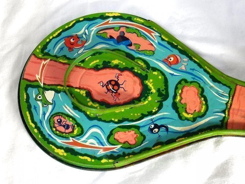 【希少】水車を回す ブリキのリス おもちゃ １９５０年代　光球商会製【箱付き】