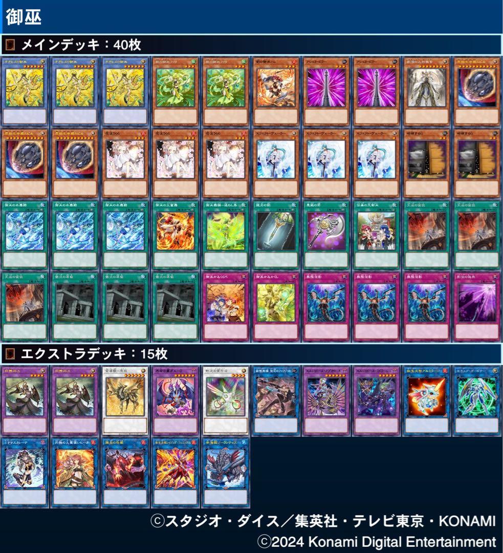 遊戯王OCG 御巫デッキ　高レア　スリーブ・おまけ付き