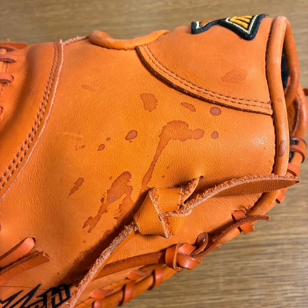 ミズノ ガチ 一般軟式 ファーストミット 左投げ 極美品 一部汚れあり