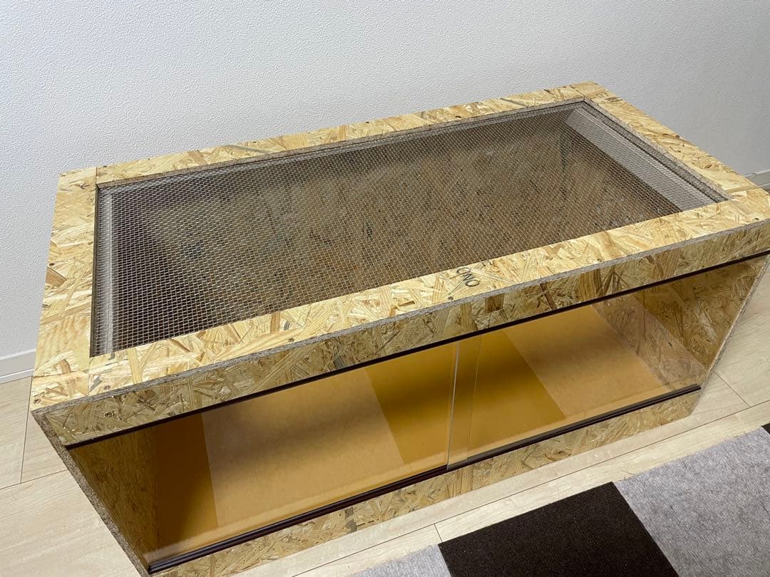 爬虫類ケージ　爬虫類飼育ゲージ　90×45×45サイズ　天井金網仕様