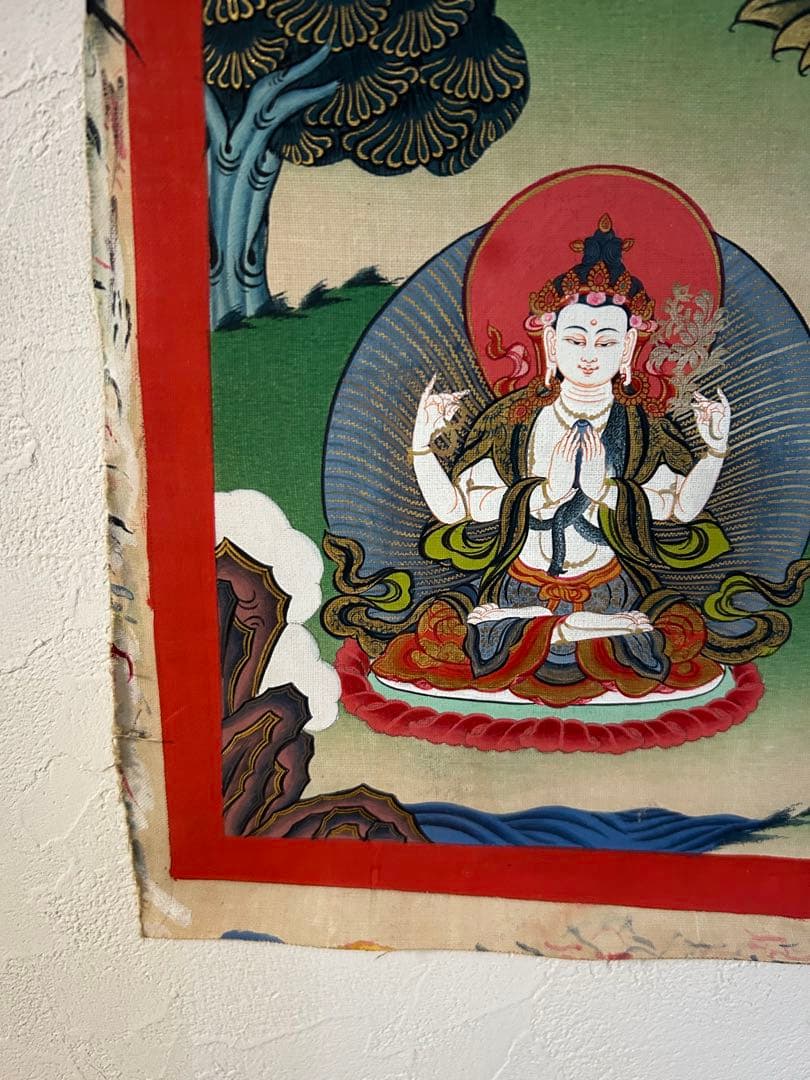 ☆一点物☆ ネパールのオリジナル手描きグリーンターラ