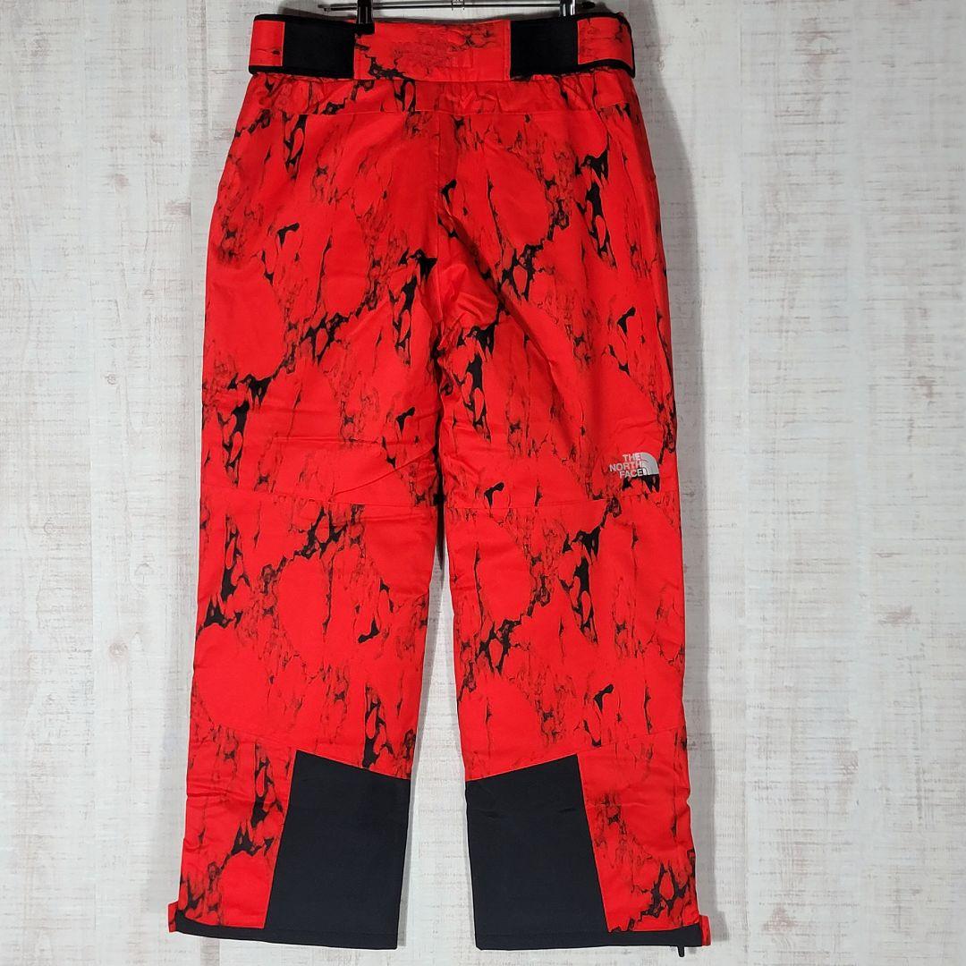 新品未使用✨️ノースフェイス スノーパンツ スキーパンツ ウエストゴム 赤黒 L
