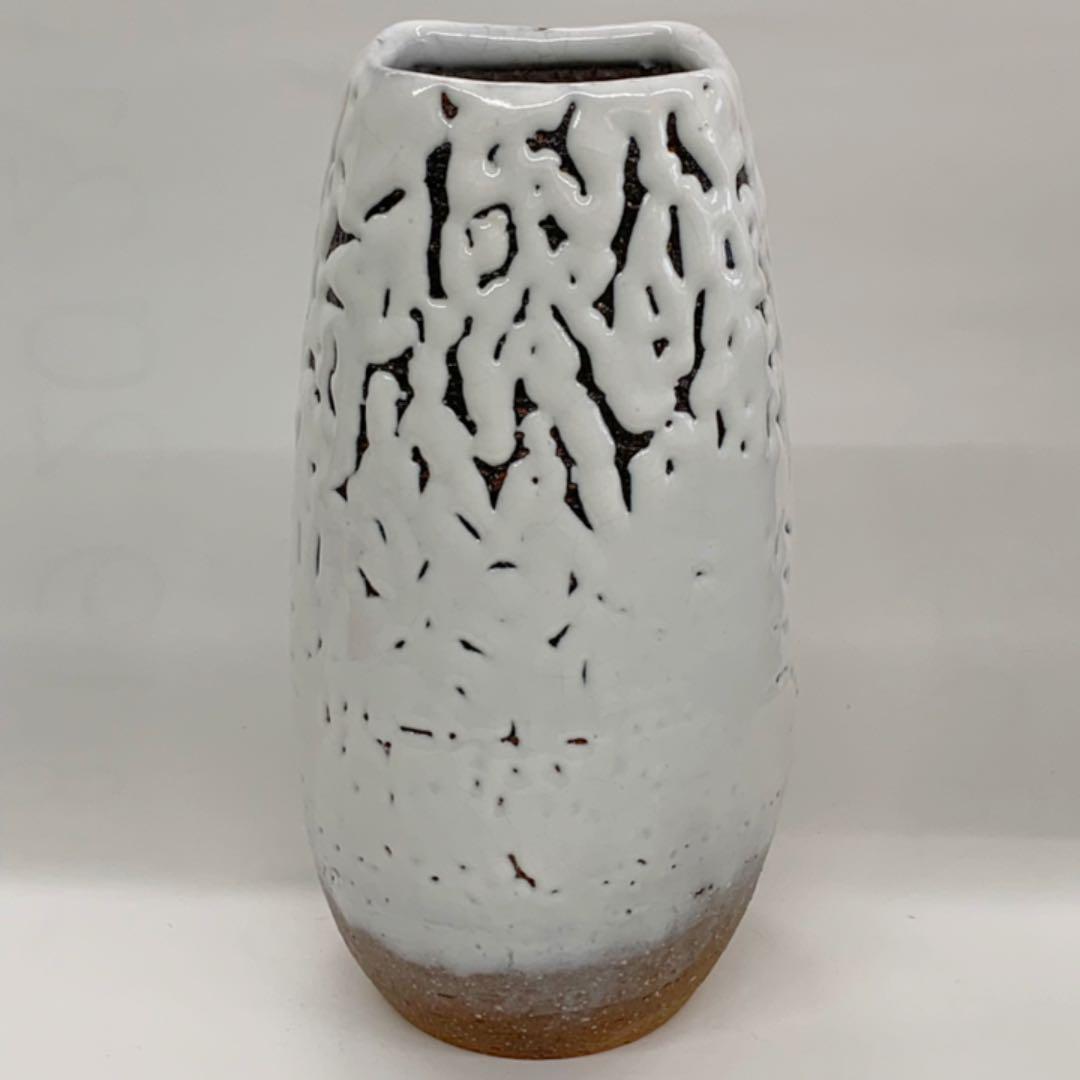 【花入17】萩2  カイラギ　角口　小松健　高さ23.5㎝