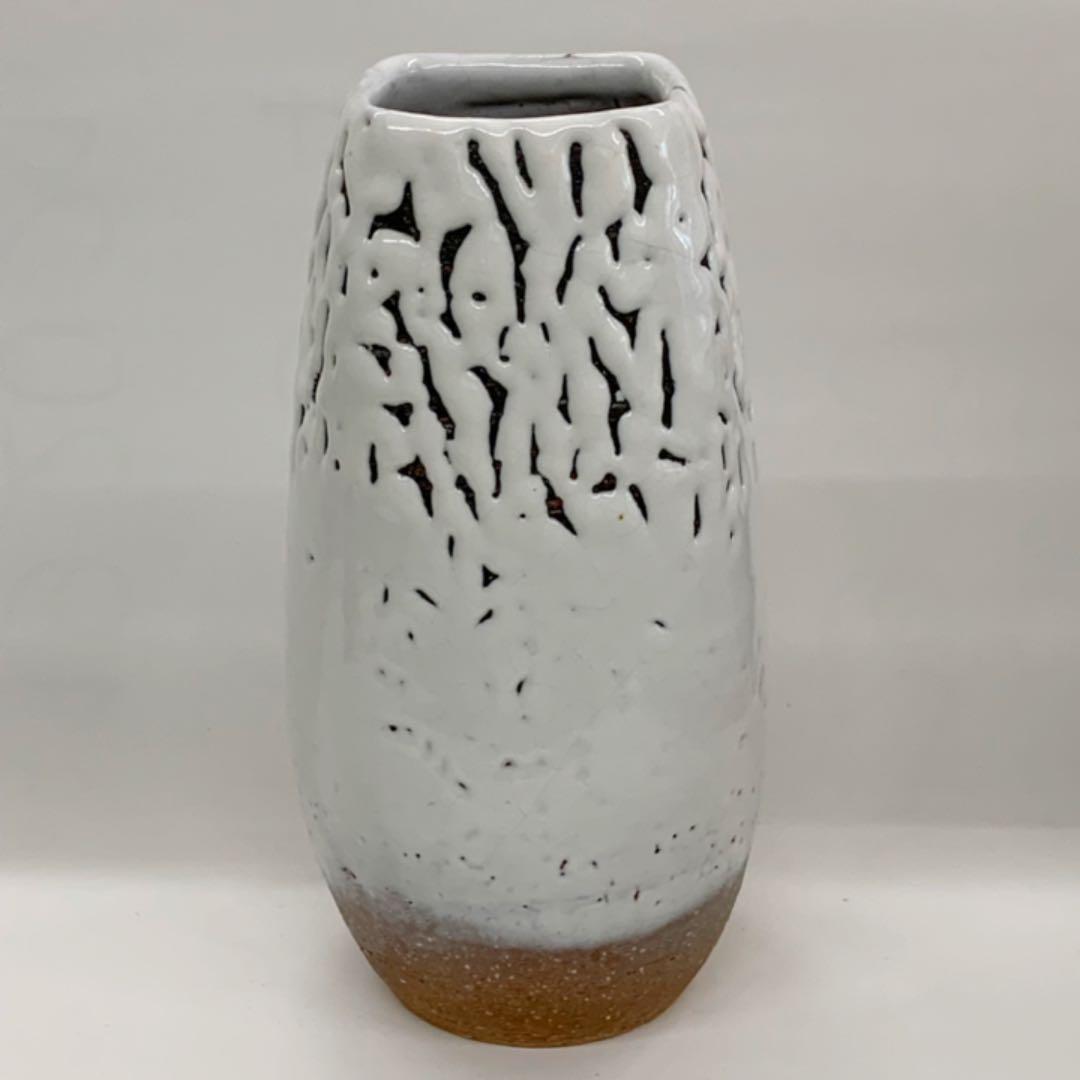 【花入17】萩2  カイラギ　角口　小松健　高さ23.5㎝