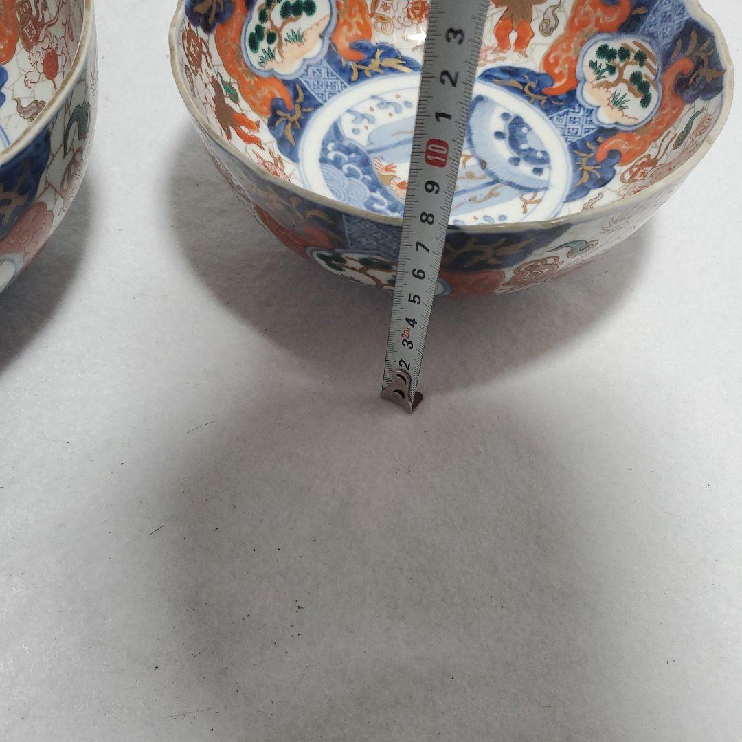 伊万里色絵鉢 大中小3客