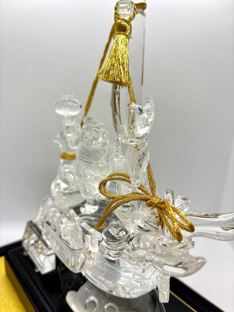 #伝統工芸士　保山　水晶工芸品 『宝船』