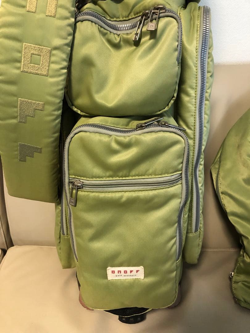 【送料込み】廃盤希少品　ONOFF オノフ キャディバッグ　ナイロン グリーン