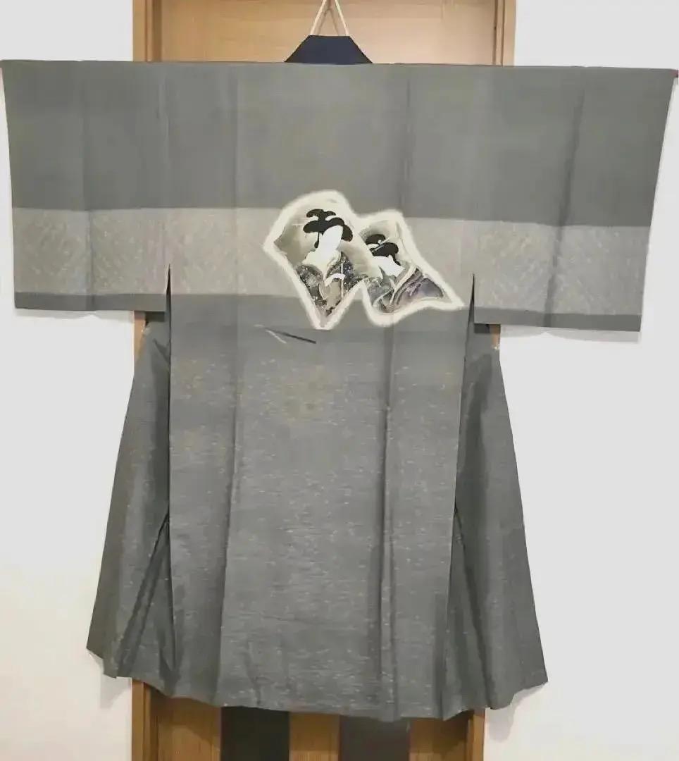 浮世絵美人画 男物長襦袢 江戸の風情 手描き時代物 Antique Ukiyoe