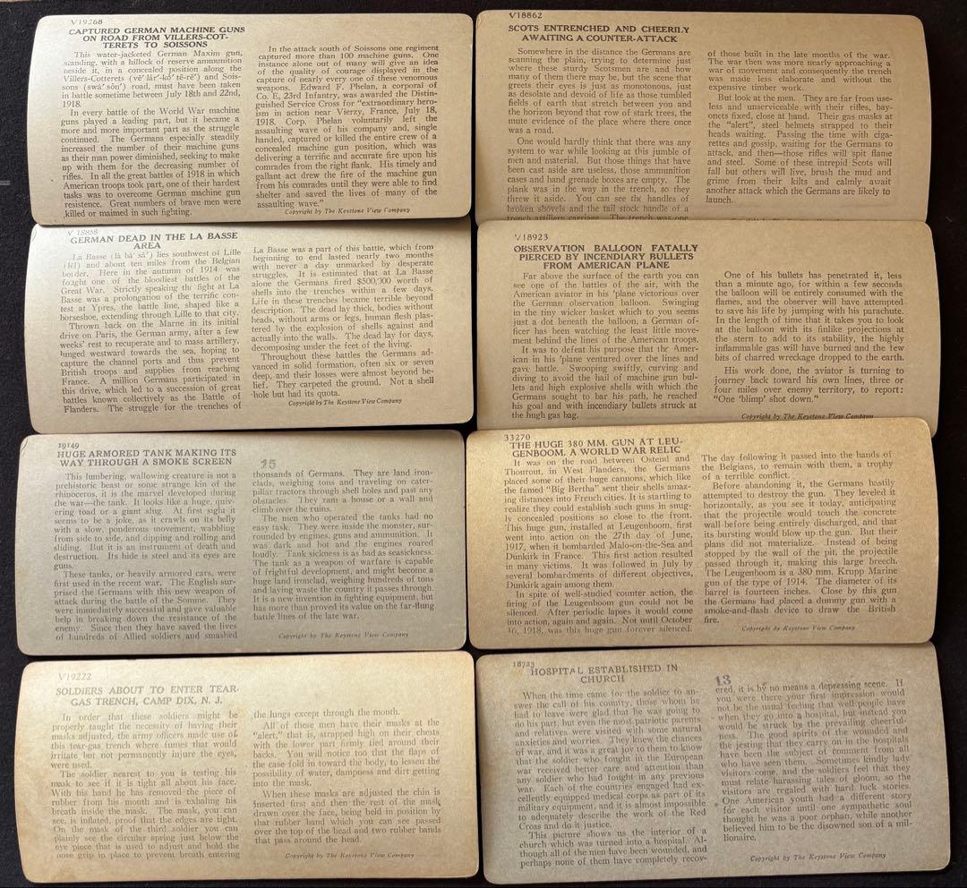 第一次世界大戦 ステレオ写真セット キーストーン社