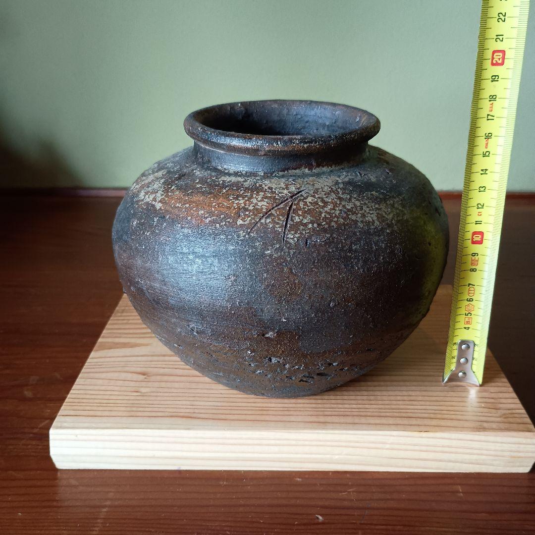 古備前　自然釉壺　窯印イ　桃山