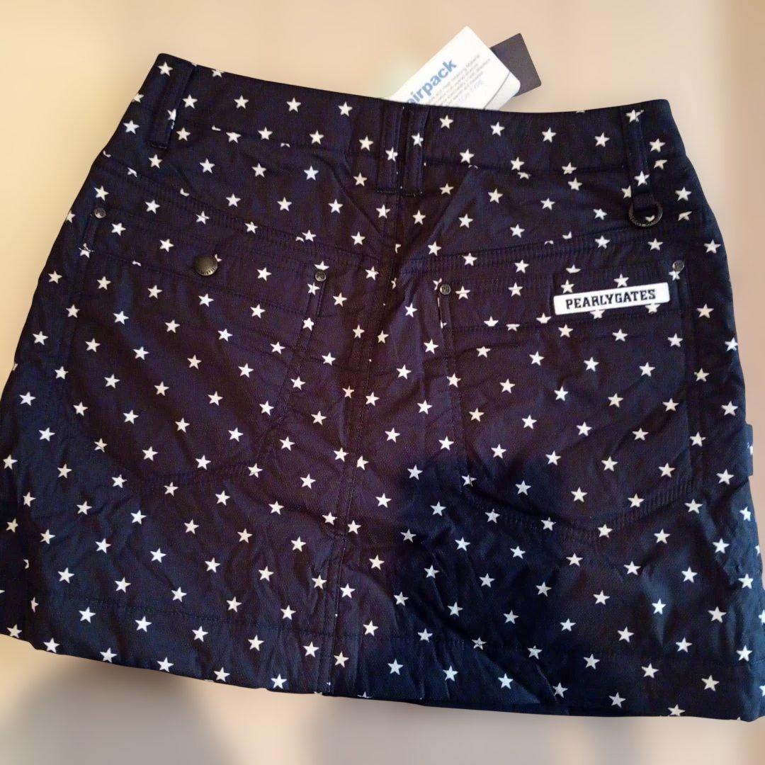 PEARLY GATES 星柄スカート ネイビー