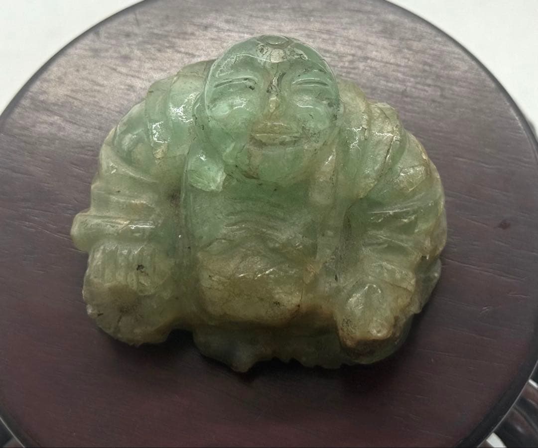 翡翠　布袋　置物　重さ約262g 送料込み251011