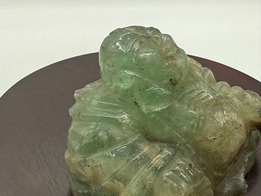 翡翠　布袋　置物　重さ約262g 送料込み251011