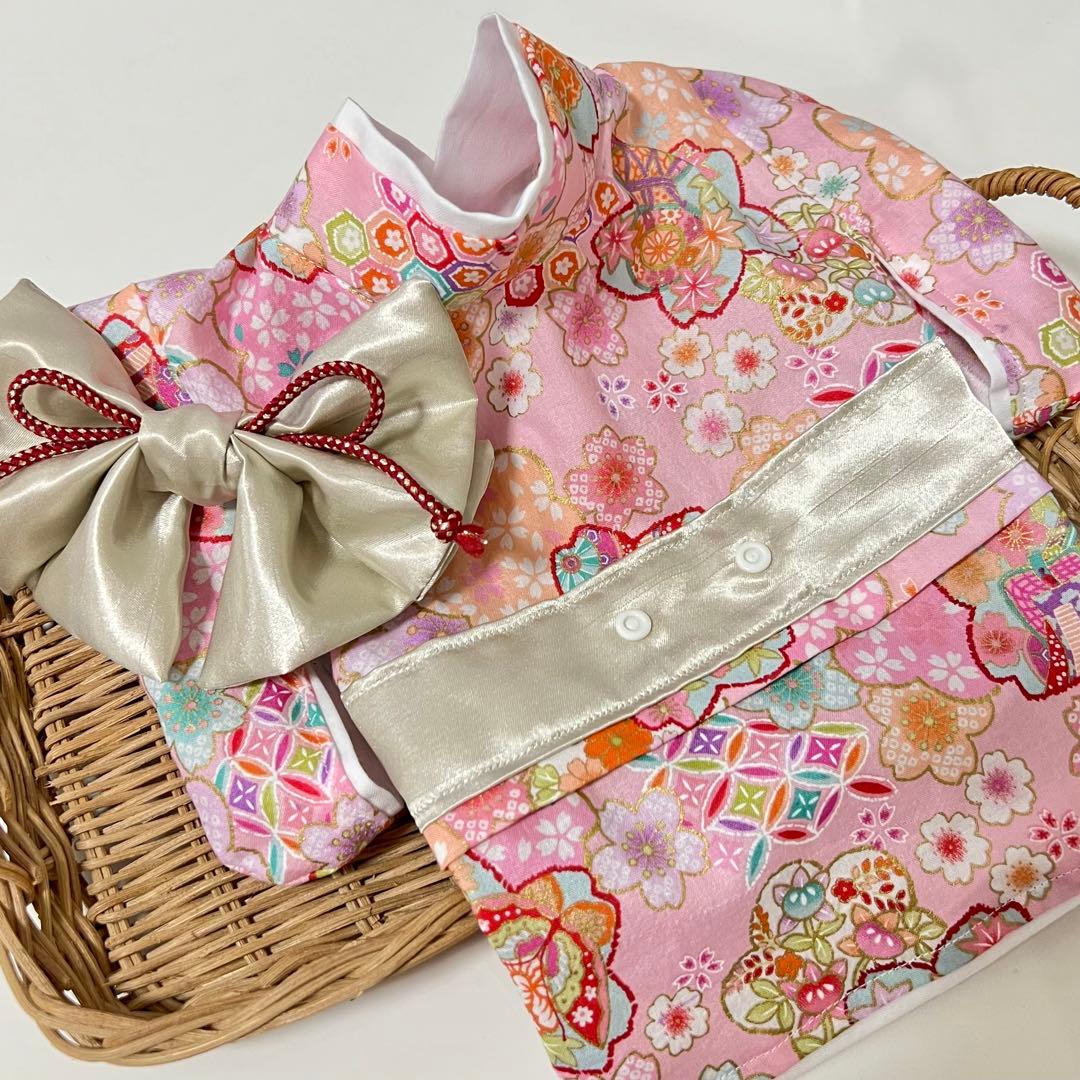 女の子向け ⸜ ♡ ⸝ ハンドメイド　着物　振袖　犬服