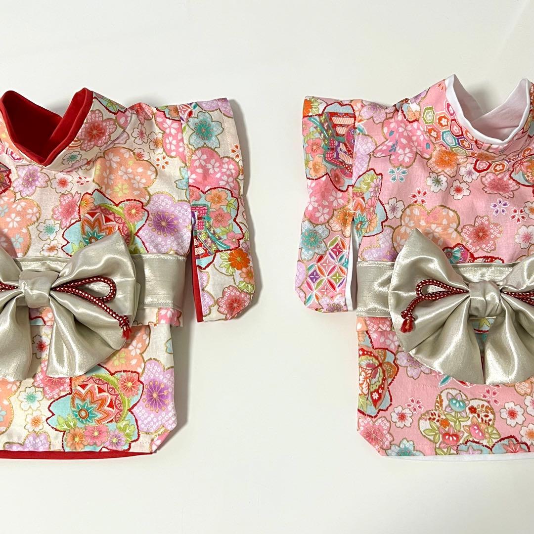 女の子向け ⸜ ♡ ⸝ ハンドメイド　着物　振袖　犬服