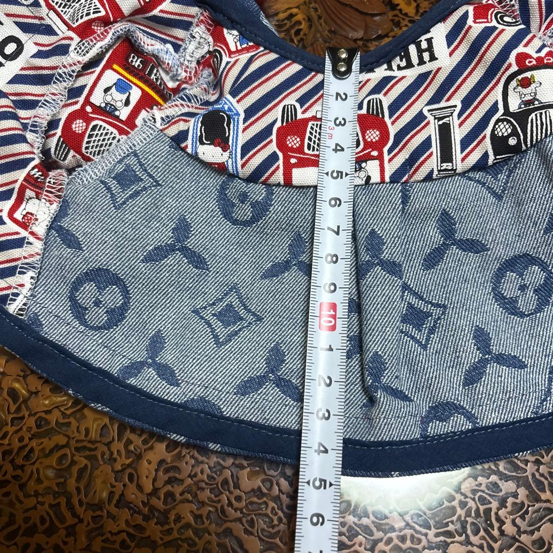 犬服 デニム ミンク付き コート