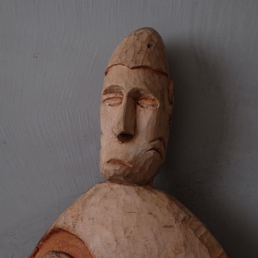 インドネシア パプア州 アスマット族 木彫盾C　プリミティブ アート 古美術