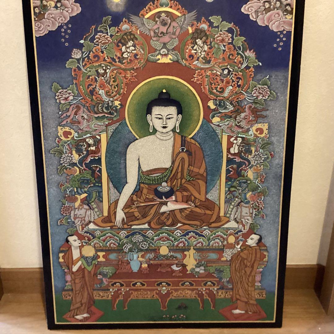 一点物大日如来　ガラス製仏画　　　チベット風の仏画　　　重さ　　5.3kg