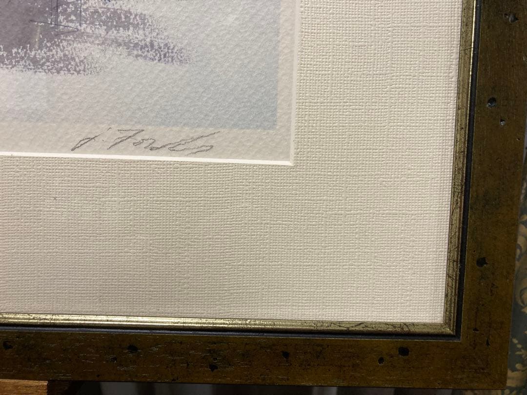 絵画　リトグラフ大　城塞　ジェームス・フォード　新品額装　箱付