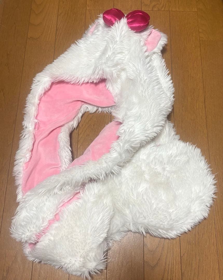 マリーちゃんマフラーキャップ・カチューシャ・パッチン・白のファールーズセット