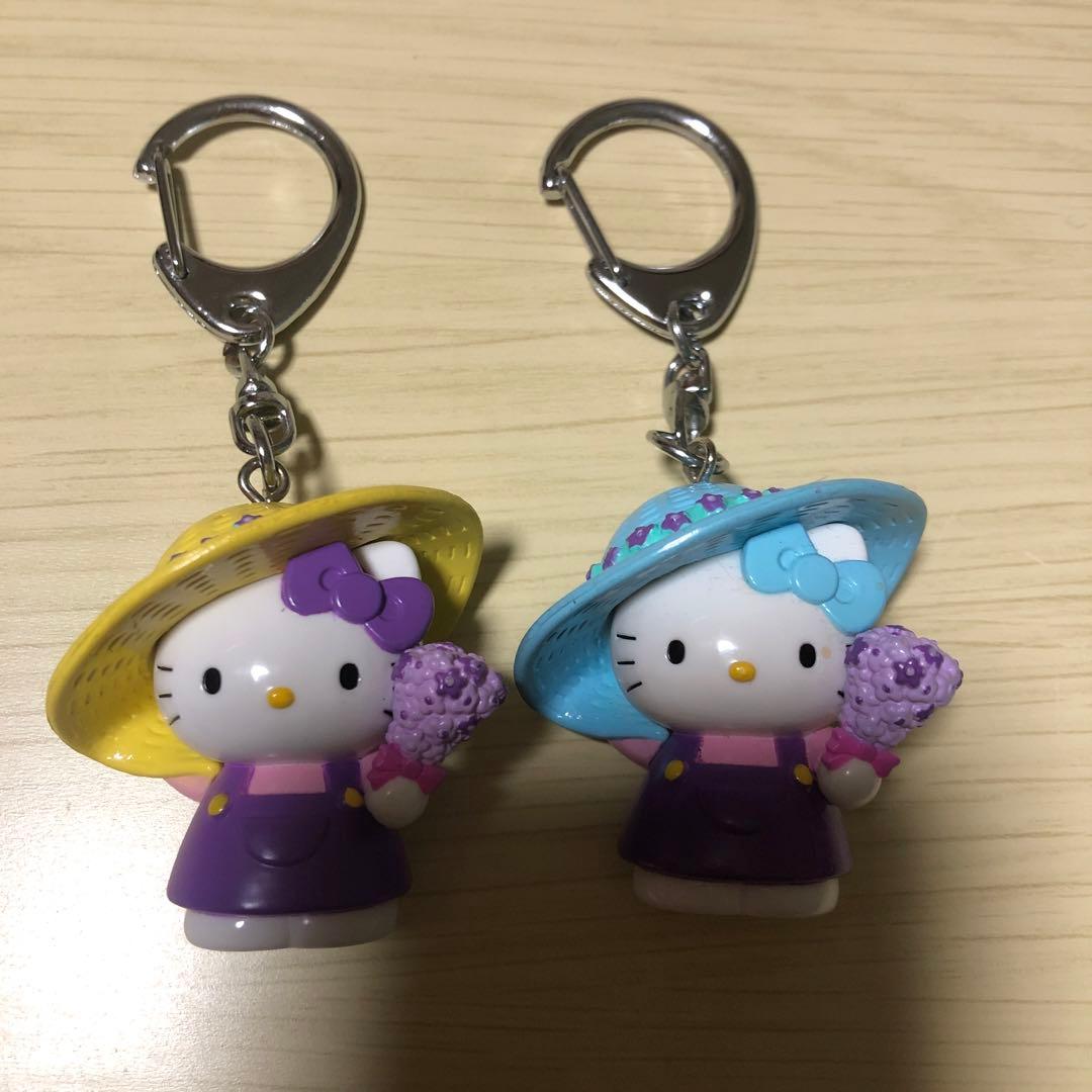 確認用　ハローキティ　キーホルダー青