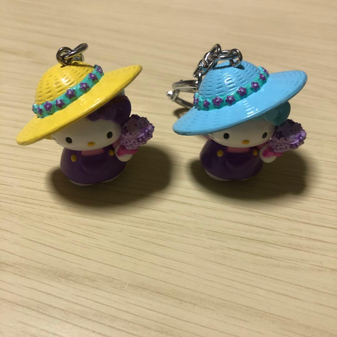 確認用　ハローキティ　キーホルダー青