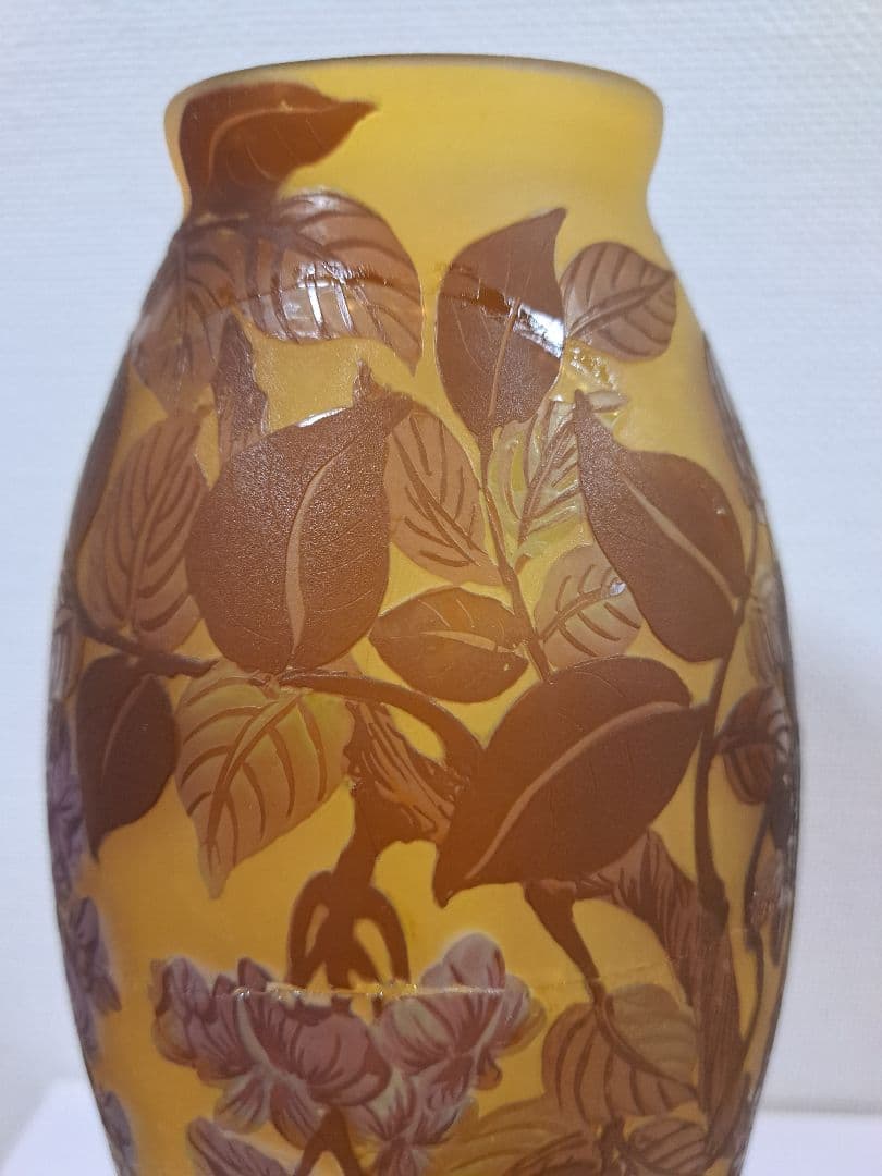 エミールガレ アールヌーボー ランプ 傘幅30㎝高さ43㎝ 難有