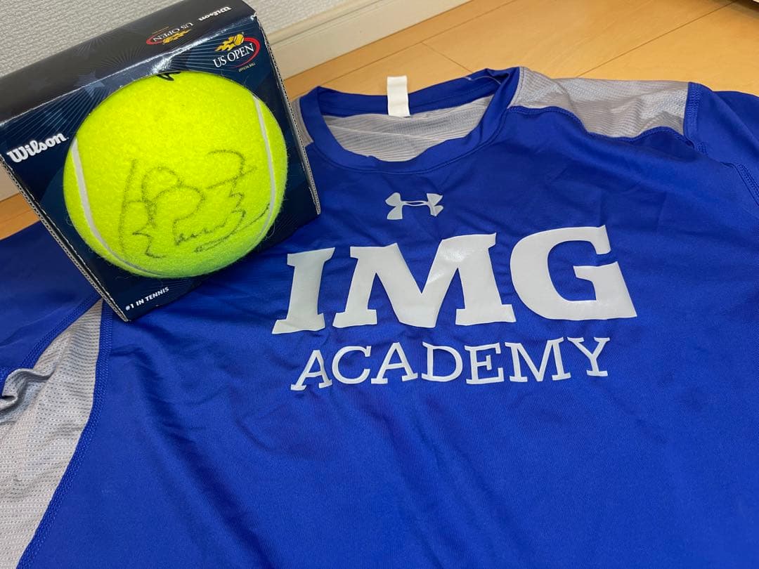 錦織圭　直筆サイン　ボール　&  IMG academy Tシャツ