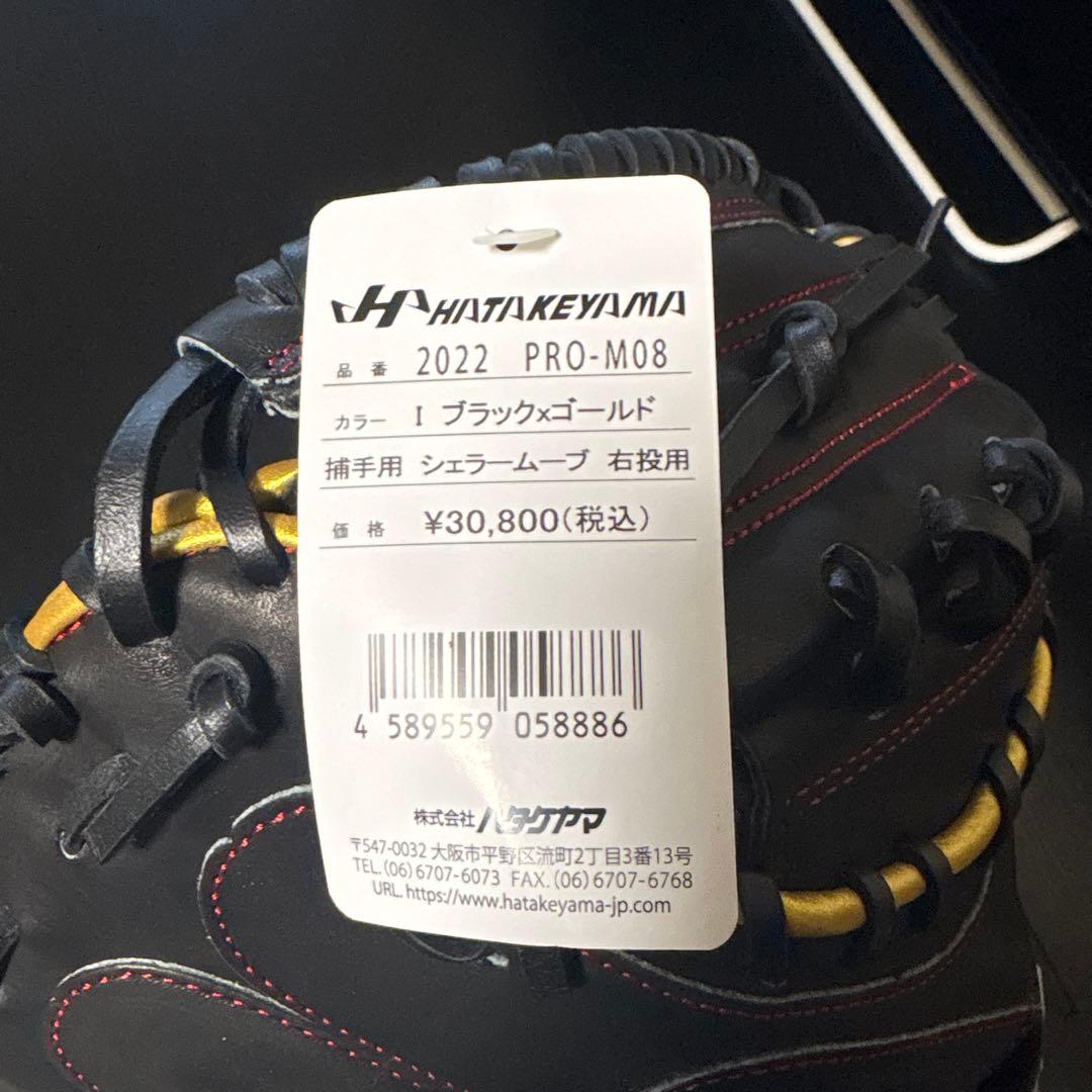 軟式ミット ブラック×ゴールド