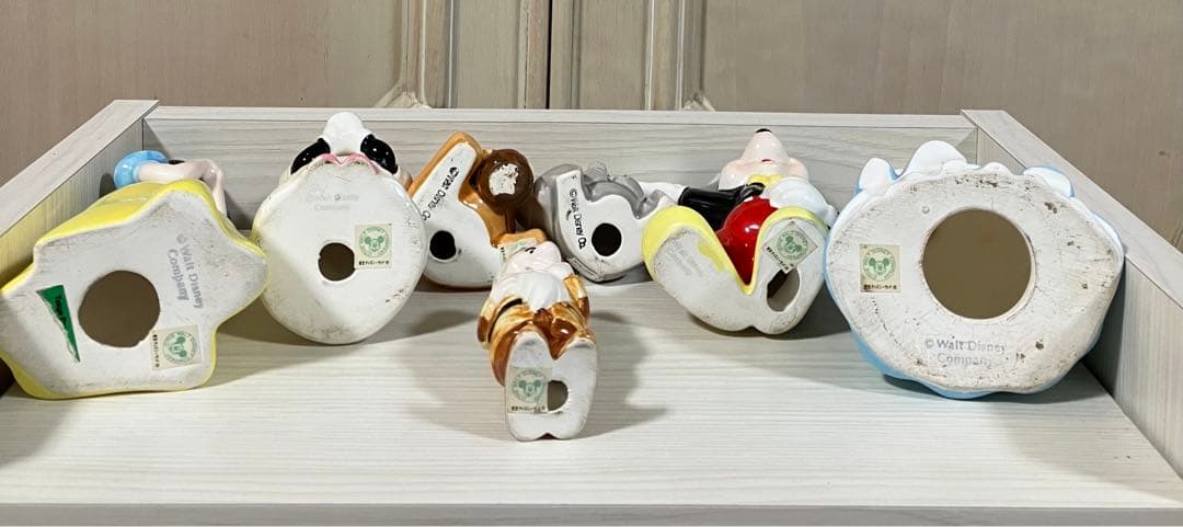 ディズニー　陶器　フィギュア　ミッキーマウス　シンデレラ　バンビ　レトロ　レア