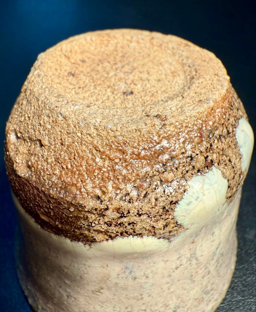 上作　西岡小十　斑唐津ぐい呑共箱、共布