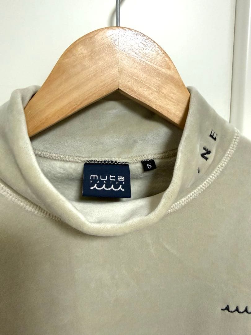 モックネックシャツ 裏起毛 ベージュ 5