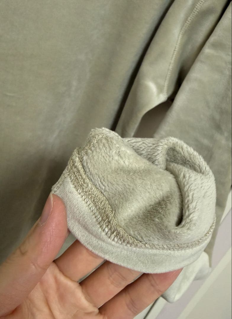 モックネックシャツ 裏起毛 ベージュ 5