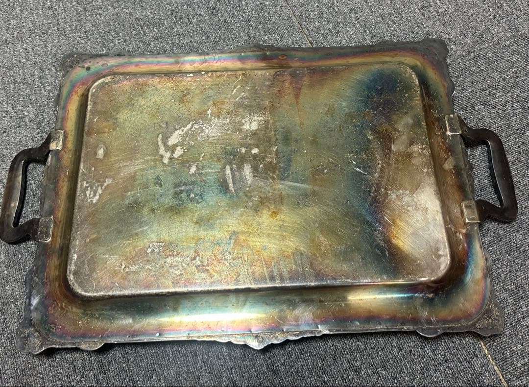 シルバープレート　サ－ビングトレイ